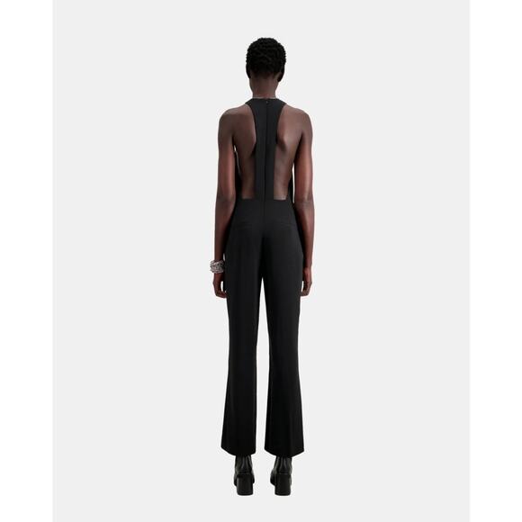THE KOOPLES-NWT- CREPE JUMPSUIT CHAIN DETAIL NECK BLACK SZ:1FR/4US Ret$395 - Picture 5 of 7